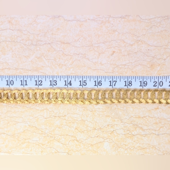Vintage Grecian 18k Gold Plated Woven Wire Handmade Belt & Buckle main image 11
